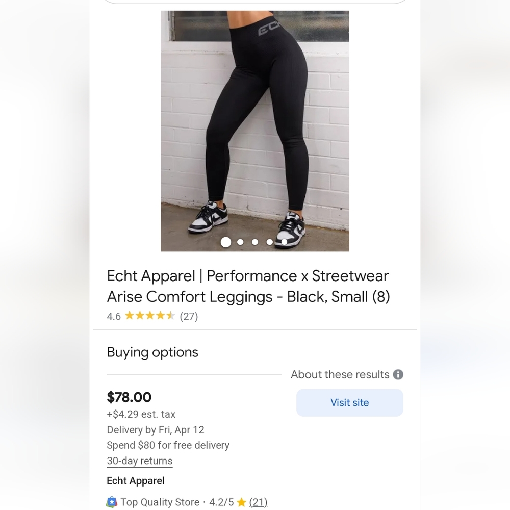 euc echt workout pants